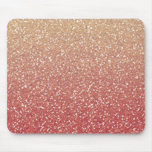 Glittery Pink Gold Melon Mouse Pad (Front)
