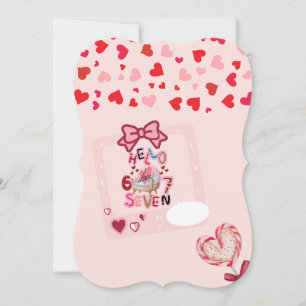 Glittery Pink Mug and Hearts Happy Valentine's Day Holiday Card