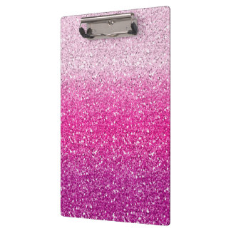 Glittery Pink Ombre Clipboard