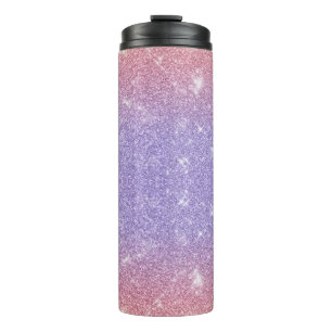 Glittery Purple and Pink Thermal Tumbler