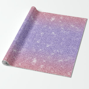 Glittery Purple and Pink Wrapping Paper