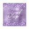 Glittery Purple Foil Fancy Monogram 40th Birthday