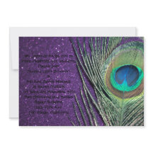 Glittery Purple Peacock Wedding