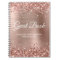 Glittery Rose Gold Foil 80th Birthday Guestbook