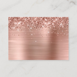 Glittery Rose Gold Foil Blank Mighty Place Card