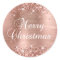 Glittery Rose Gold Foil Merry Christmas