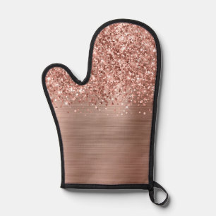 Glittery Rose Gold Glam Oven Mitt
