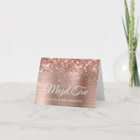 Glittery Rose Gold Mazel Tov on your Bat Mitzvah