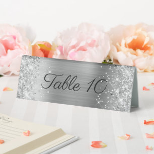 Glittery Silver Foil Wedding