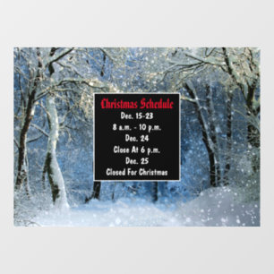 Glittery Snow Winter Wonderland  Xmas Schedule