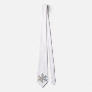 Glittery Snowflake Tie