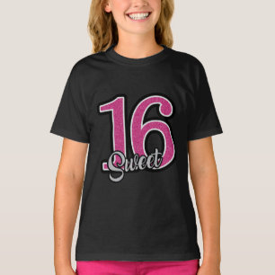 GLITTERY Sparkly SWEET SIXTEEN Birthday T-shirts