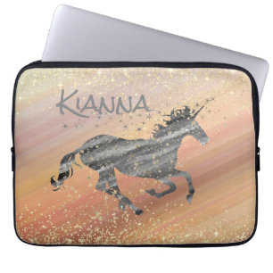 Glittery Starry Unicorn     Laptop Sleeve