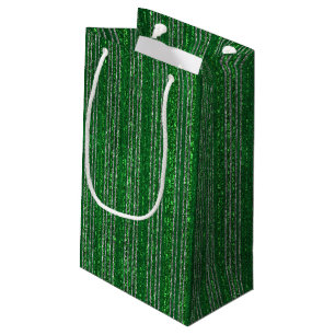 Glittery Striped Gift Bag