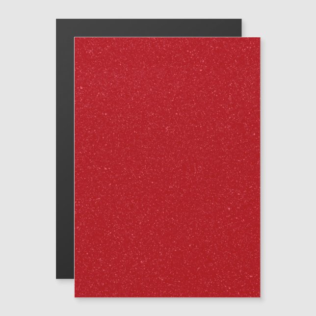 Glittery Tomato Red Magnetic Card – Customisable (Front/Back)