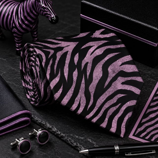  Glittery Zebra Wild Animal Pattern Tie (Creator Uploaded)