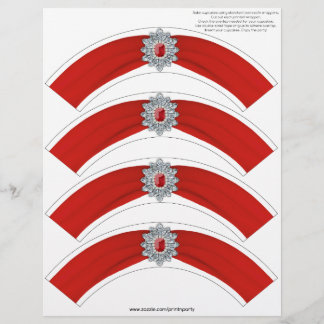 Glitz and Glam Cupcake Wrap - Red