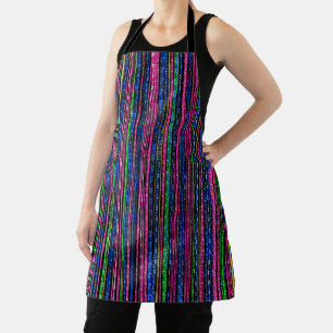 Glitz and Glam Sparkly Stripes Apron