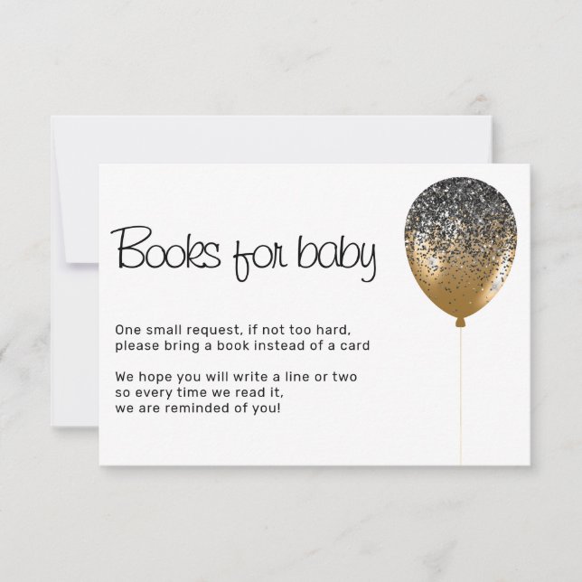Glitz Baby Shower Birthday Party Books for baby Invitation (Front)