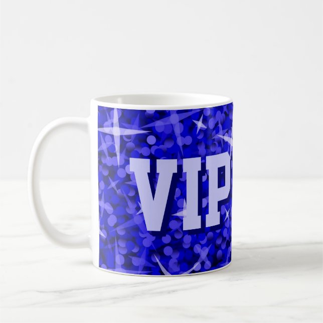 Glitz Blue 'VIP DAD' mug (Left)