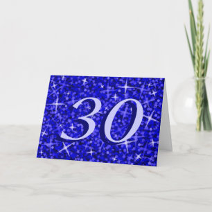 Glitz Dark Blue 'Age' card ribbon text