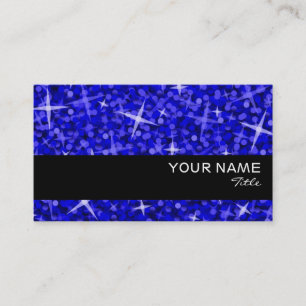 Glitz Dark Blue black stripe business card