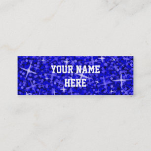 Glitz Dark Blue business card template skinny