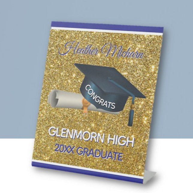 Glitz! Fun, Custom Graduation Party Pedestal Sign (Creator Uploaded)
