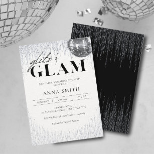 Glitz & Glam Disco Bachelorette Party Invitation