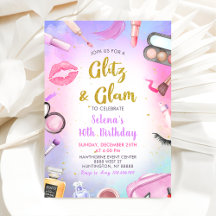 Glitz Glam Glamour Spa Party Girl Makeup Birthday