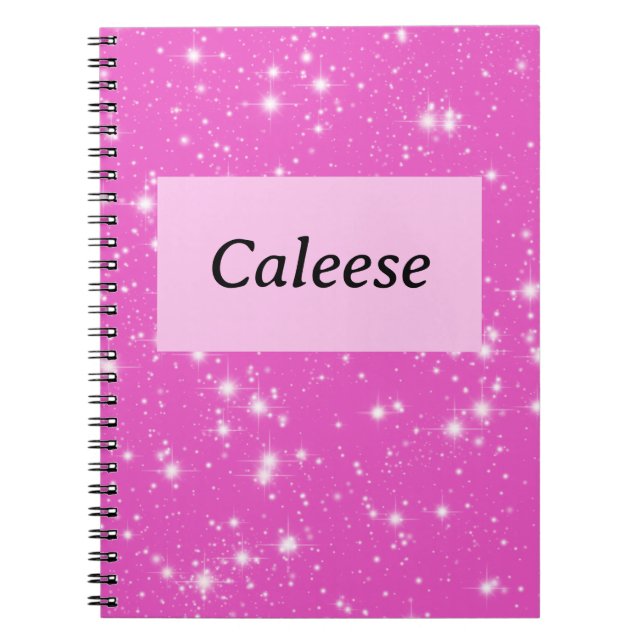 Glitz & Glam Personalised Notebook (Front)