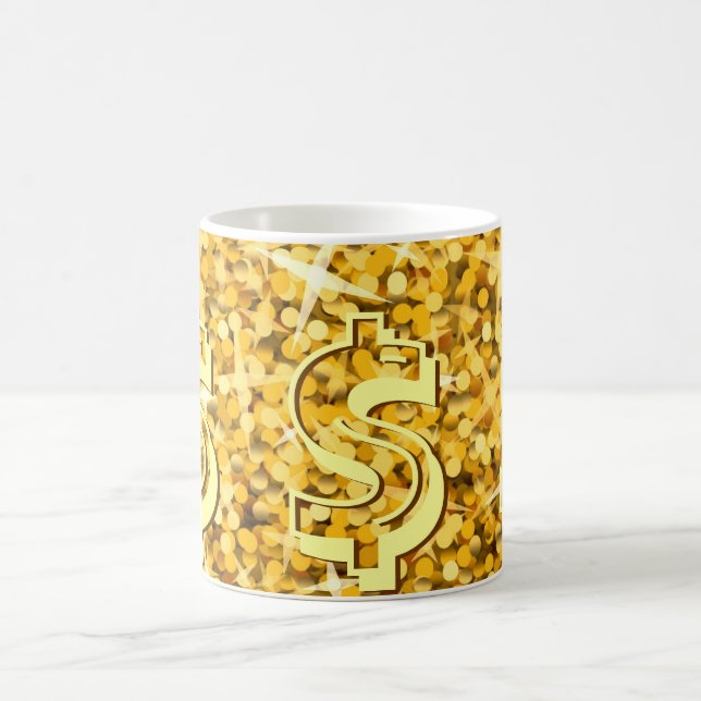 Glitz "Gold" dollar $ mug (Center)