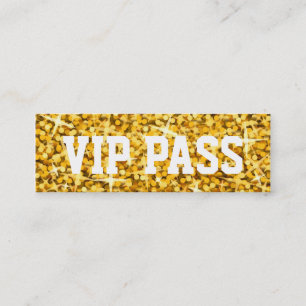 Glitz "Gold" 'VIP PASS' business card skinny