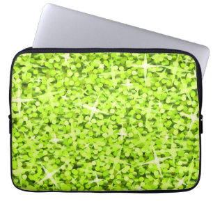 Glitz Lime laptop sleeve 13 inch
