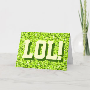 Glitz Lime 'LOL!' 'Happy Birthday' card