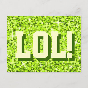 Glitz Lime 'LOL!' postcard