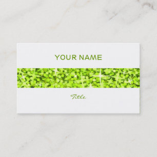 Glitz Lime stripe business card white back