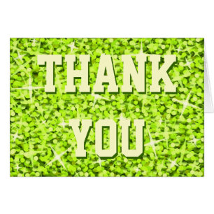 Glitz Lime 'Thank You' 'Your Text' card
