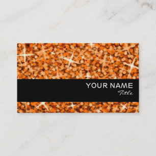 Glitz Orange black stripe business card template