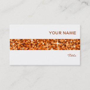 Glitz Orange stripe business card white