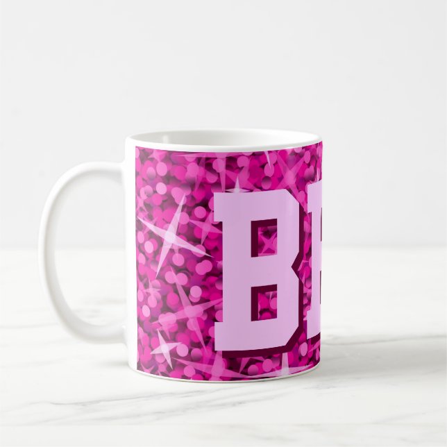 Glitz Pink print mug 'BFF!' (Left)