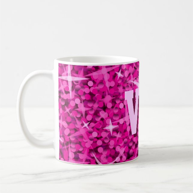 Glitz Pink 'VIP MUM' mug (Left)