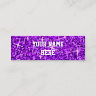 Glitz Purple business card template skinny