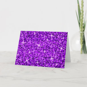 Glitz Purple greetings card