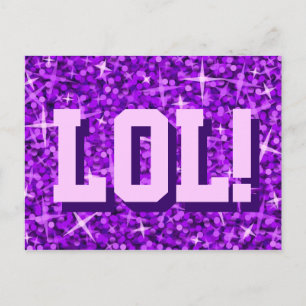 Glitz Purple 'LOL!' postcard