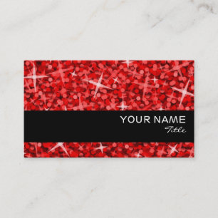 Glitz Red Black stripe business card template