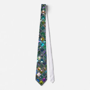 Glitz Tiles Multicoloured 2 print tie