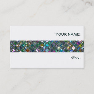 Glitz Tiles Multicoloured 2 tile stripe white Business Card