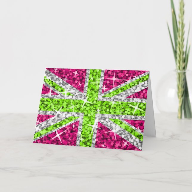 Glitz UK Lime 'Happy Birthday' greetings card (Front)