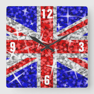 Glitz UK 'Numbers' clock square
